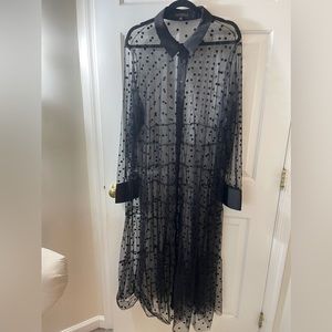 Eloquii Sheer Polka Dot dress